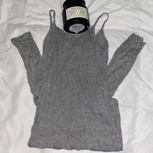 Gray fashion nova pant set